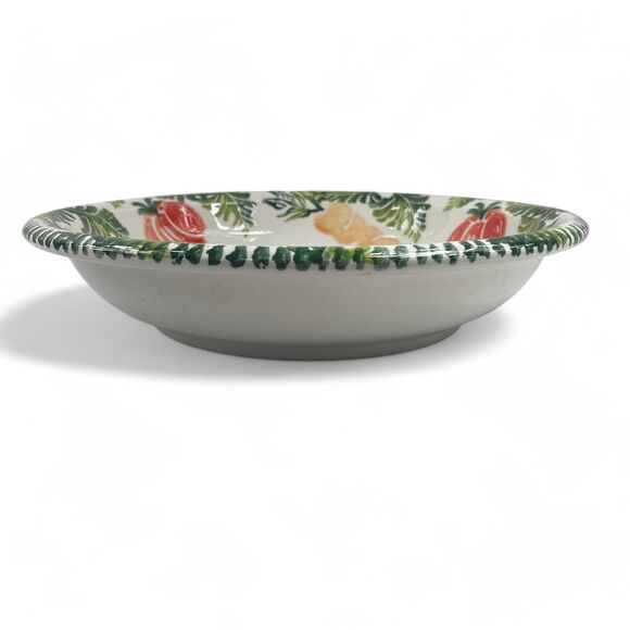 VTG Pottery Barn Large Serving Bowl Carrot Pasta Rustic Pumpkin Thanksgiving - Picture 3 of 5